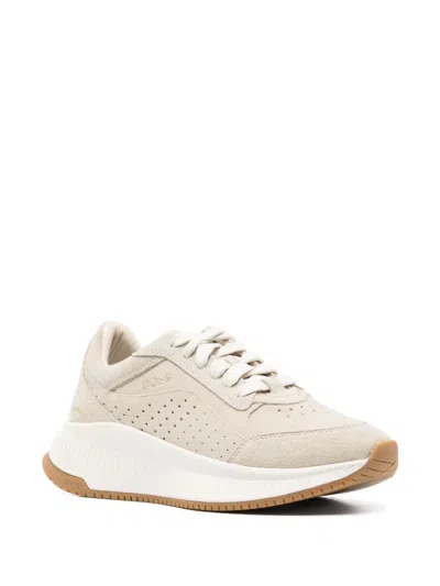 Hugo Boss Ttnm Evo Trainers In Suede With Perforations In Grey