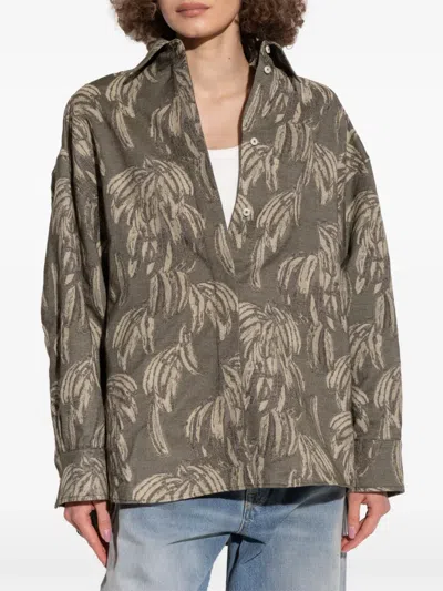 Jacquemus Verde Camisa De Corte Oversize In Green