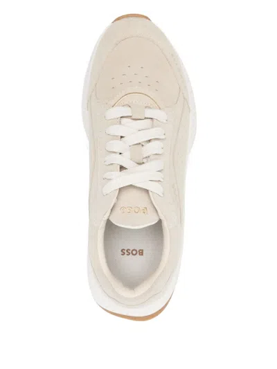 Hugo Boss Ttnm Evo Trainers In Suede With Perforations In Grey