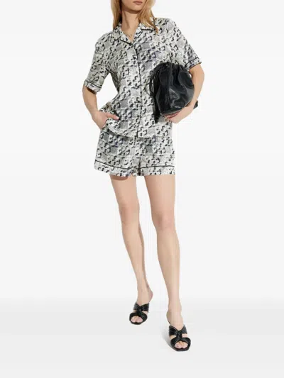 Tory Burch Monogram Shirt In White