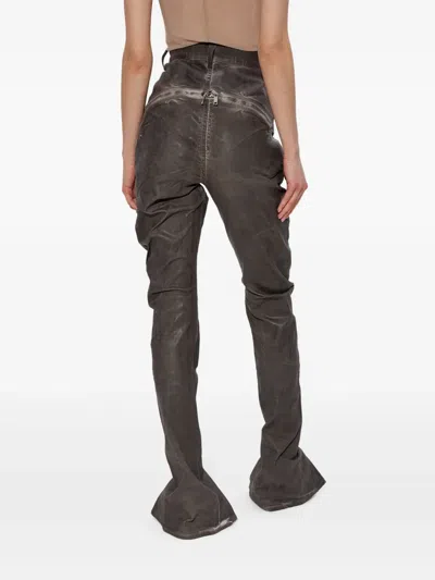 Rick Owens Drkshdw Belt Loop Track Pants In Brown