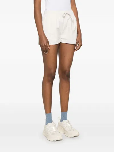 Autry Relaxed-fit Cotton Shorts With Drawstring Waist In White