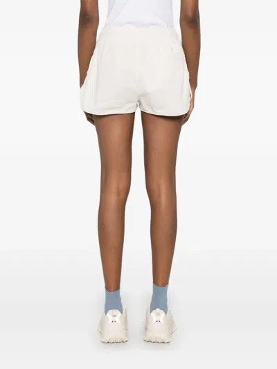 Autry Relaxed-fit Cotton Shorts With Drawstring Waist In White