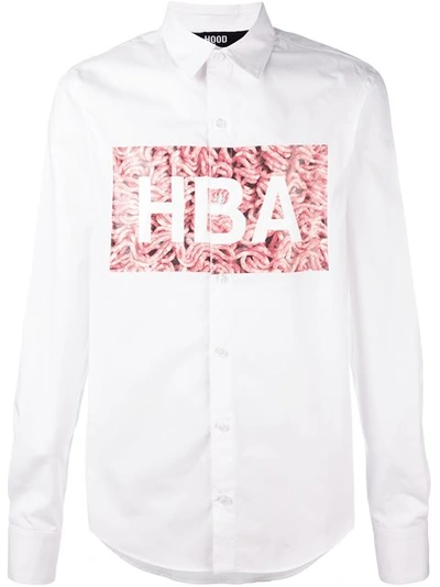 Hood By Air Logo Print Shirt In White