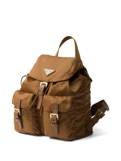 Prada Mall Re-edition 1978 Backpack In Brown