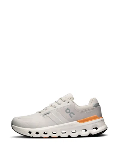 On Cloudrunner 2 "wolf Tangerine" Sneakers In White