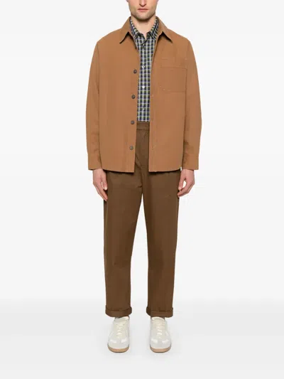 Apc Basile Shirt In Cab - Camel