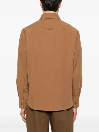 Apc Basile Shirt In Cab - Camel