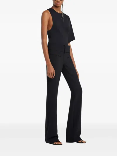 Courrèges Courregès Oneshoulder Tshirt In Scuba In Black