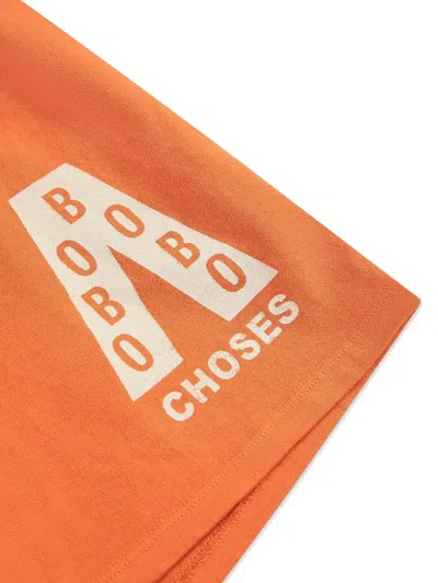 Bobo Choses Logo-print Shorts In Orange