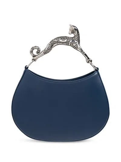 Lanvin Hobo Bag Cat Handle In Blue