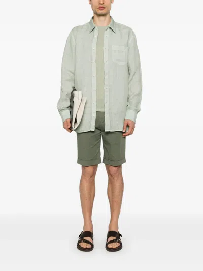 120% Lino Linen Shirt In Green