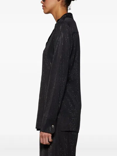 Alexander Wang Hotfix Button-up Shirt In Black