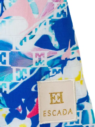 Escada Cotton Dress In Blue