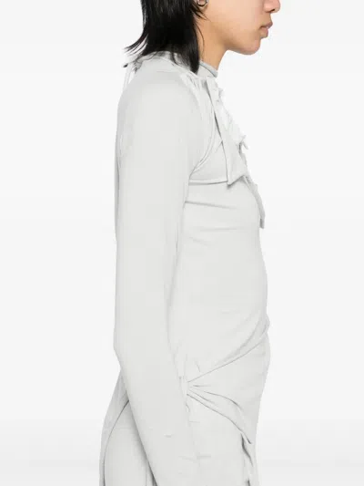 Ottolinger Mini Deconstructed Long-sleeved Dress In Grey