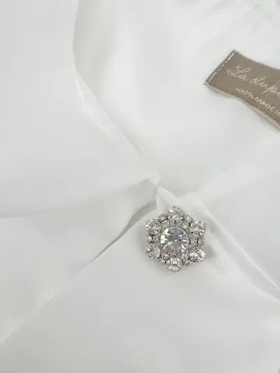 La Stupenderia Silk Cape In White