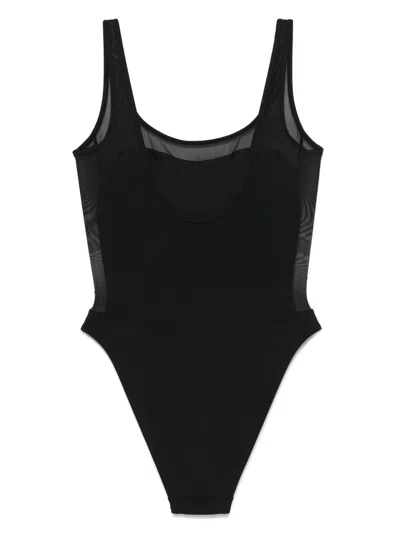 Tory Burch Mesh Tank Suit In Black
