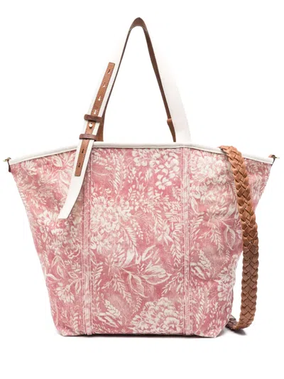 Golden Goose Toile De Jouy-print Canvas Tote Bag In Red