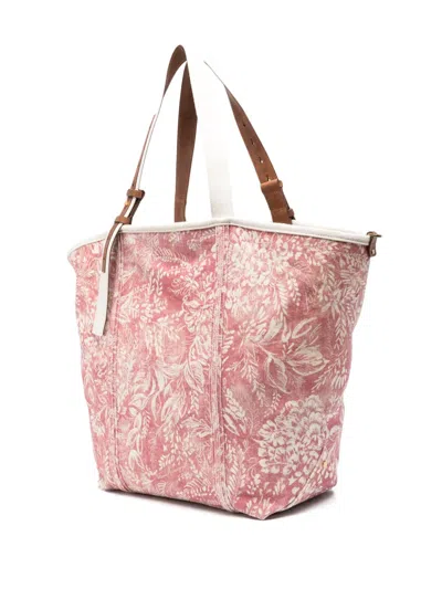 Golden Goose Toile De Jouy-print Canvas Tote Bag In Red