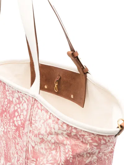 Golden Goose Toile De Jouy-print Canvas Tote Bag In Red