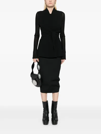 Rick Owens Structured Sleeveless Jacket In Black