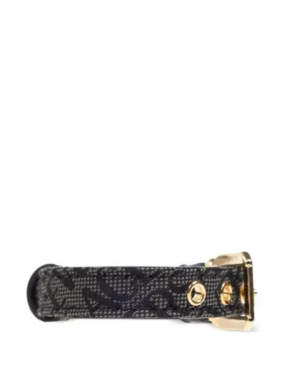 Versace Patterned-jacquard Collar In Black