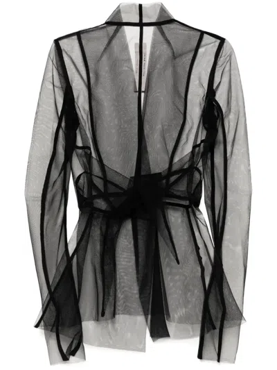 Rick Owens Ls Strutter Jacket In Black