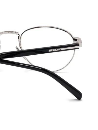 Prada Round-frame Glasses In Gray