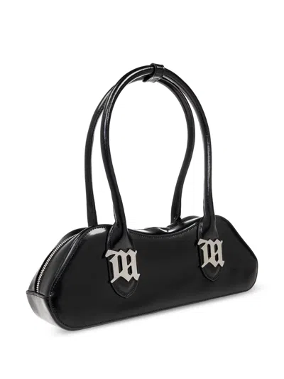 Misbhv Leather Bowling Bag Twin Handles In Black