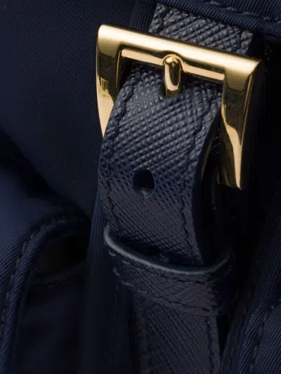 Prada Small Re-nylon Backpack In Blau