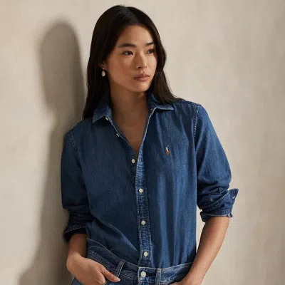 Polo Ralph Lauren Long Sleeve Button Front Shirt In Merced Wash