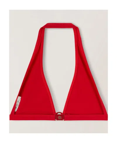Loro Piana Triangular Bikini In Red