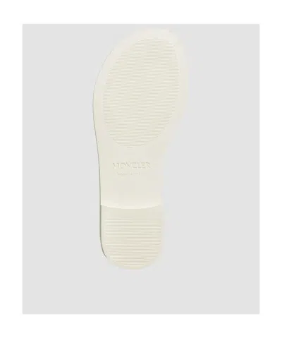 Moncler Flat Rubber Sole Slides In White
