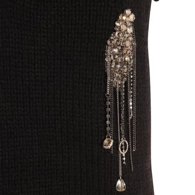 Alexander Mcqueen Patch Embroidery Distressed Tank Top In Black