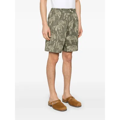 Jacquemus Jacquard Pattern Shorts In 5ca Jacquard Banana Logokhak