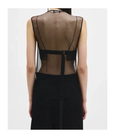 Ann Demeulemeester Seda Till The End Semi-sheer Mesh Maxi Dress In Black