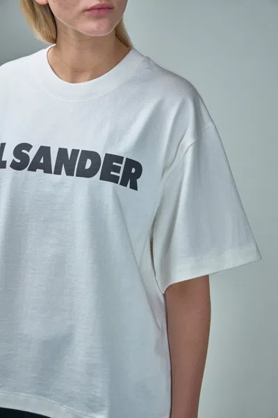 Jil Sander Women Ivory Cotton Oversize T-shirt In Multi