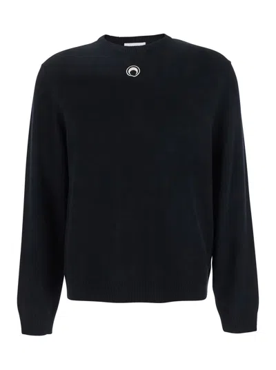 Marine Serre Crescent Moon Sweater In Black