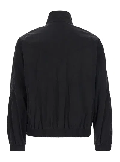 Saint Laurent Logo-embroidered Shell Bomber Jacket In Black