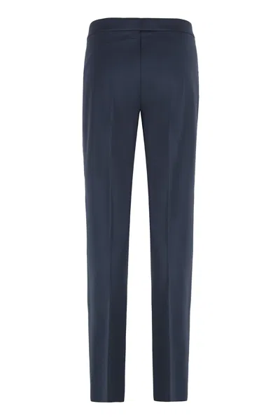 Pinko Elegant High-waisted Flared Trousers In Blue