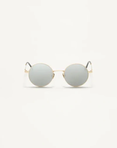 Valentino Full Frame Sunglasses In Gold/silver