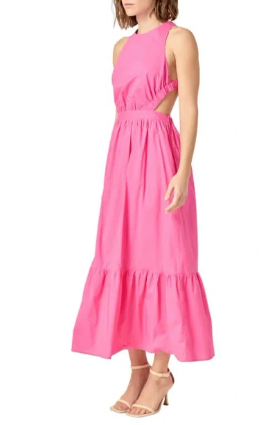 English Factory Open Back Sundress In Fuchsia