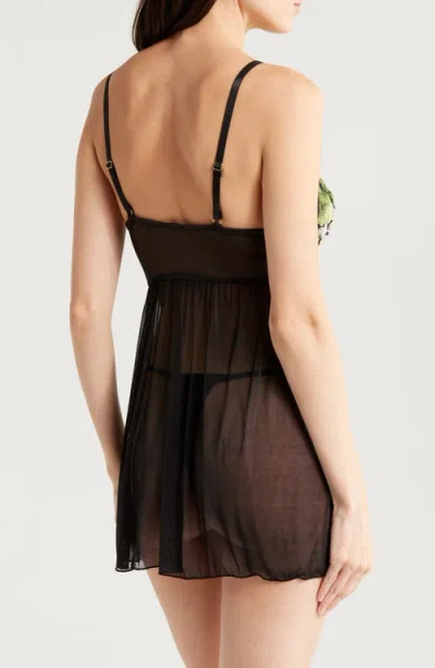 Kilo Brava Lace & Mesh Babydoll In Hydrangea Night