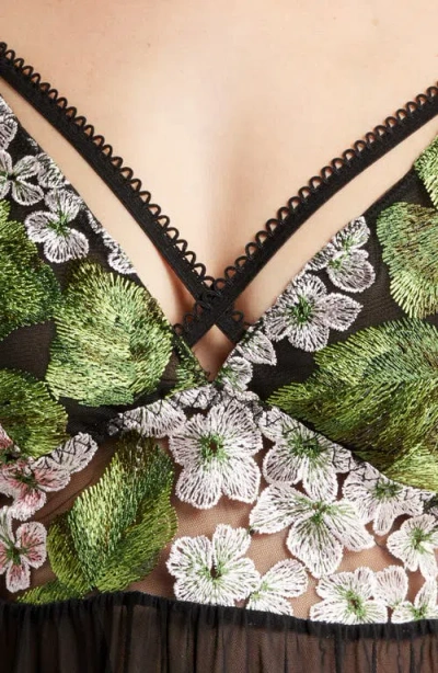 Kilo Brava Lace & Mesh Babydoll In Hydrangea Night