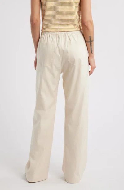 Rag & Bone Logan Linen Beach Pants In Ivory