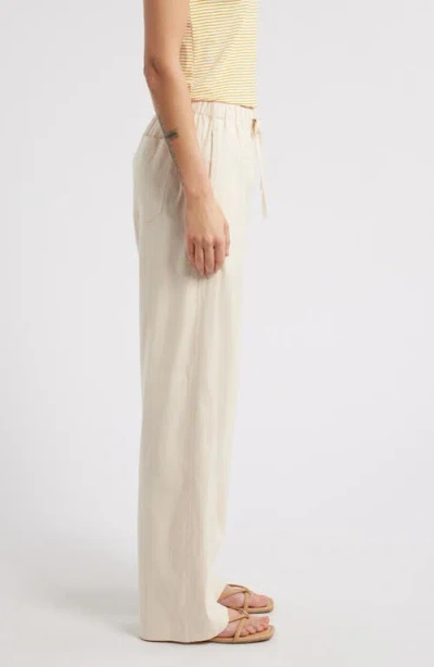 Rag & Bone Logan Linen Beach Pants In Ivory