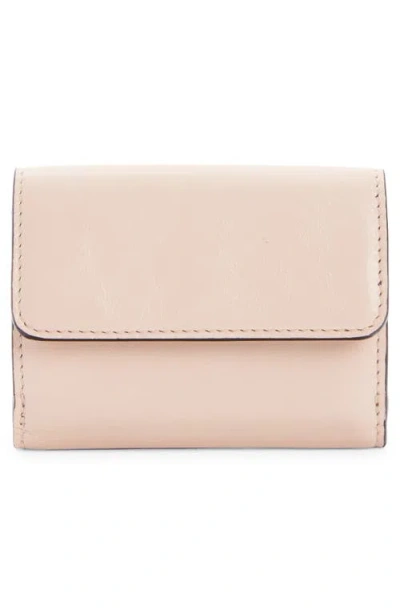 Chloé Iconic Logo Zip-around Leather Wallet In Pink