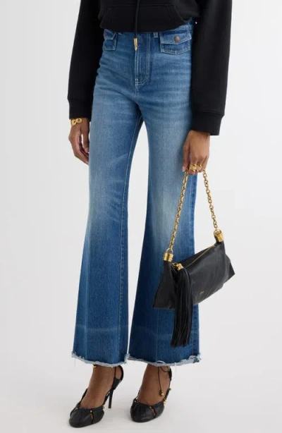 Chloé Small Foulard Tassel Shoulder Bag In Buffalo Leather In Black