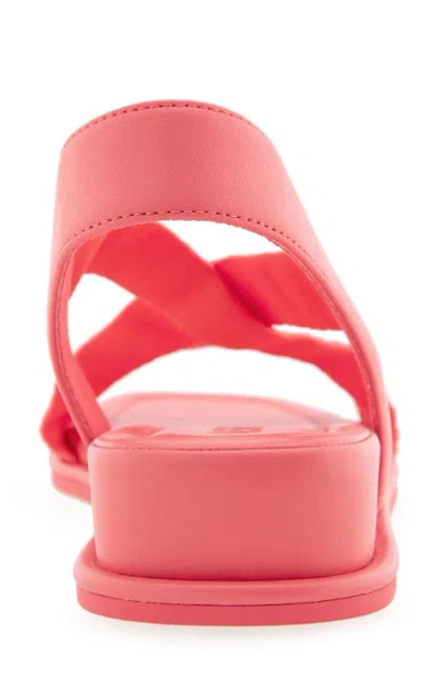 Aerosoles Women's Bora Wedge Sandals In Coral Rouched Elastic Fabric