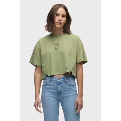 Hudson Jeans S/s Forward Seam Tee In Sage
